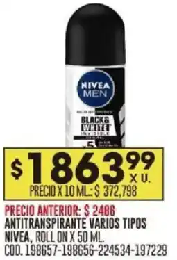 Coto Nivea antitranspirante varios tipos roll on oferta