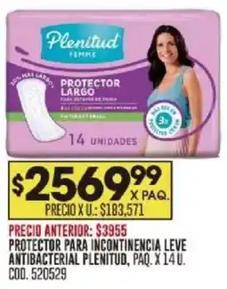 Coto Plenitud protector para incontinencia leve antibacterial paq. oferta