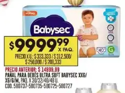 Coto Babysec pañal para bebes ultra soft oferta