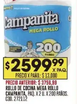 Coto Campanita rollo de cocina mega rollo paq. oferta