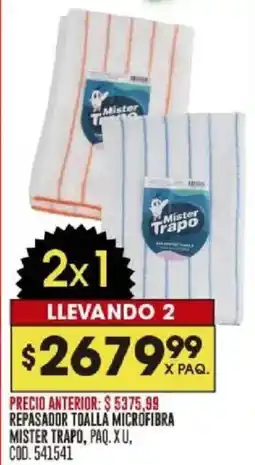 Coto Mister trapo repasador toalla microfibra paq. oferta