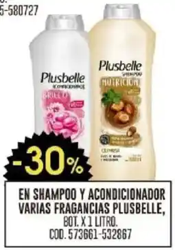 Coto Plusbelle en shampoo y acondicionador varias fragancias bot. oferta