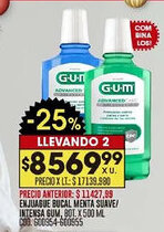 Coto G.U.M Enjuague bucal menta suave/ intensa bot. oferta