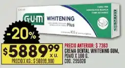 Coto G.U.M crema dental whitening pomo oferta
