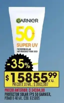 Coto Garnier protector solar fps 50 pomo oferta