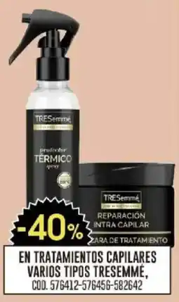 Coto Tresemmé en tratamientos capilares varios tipos oferta