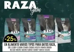 Coto Gatos raza en alimento varios tipos para oferta
