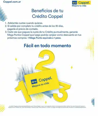 Coppel Benedicios de tu credito coppel oferta