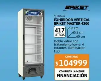 Cetrogar Exhibidora vertical briket master 4300 417 litros oferta
