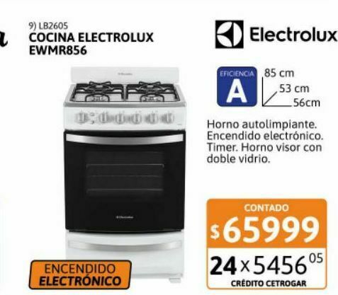 Cocina electrolux ewmr856 oferta en Cetrogar