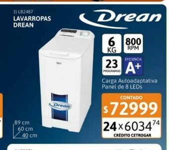 Cetrogar Lavarropas drean gold 8.6 eco + 6kg 800rpm oferta