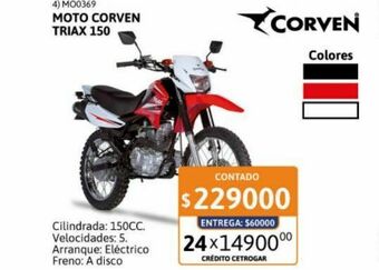 Cetrogar Motos corven oferta