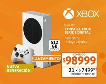 Cetrogar Microsoft xbox series s 512gb digital oferta