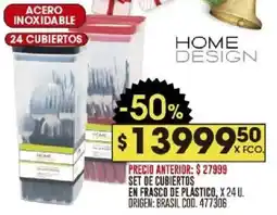 Coto Home design set de cubiertos en frasco de plástico oferta