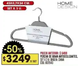 Coto HOME DESIGN PERCHA DE GOMA ANTIDESLIZANTES oferta