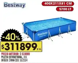 Coto Bestway pileta estructural oferta