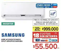 Carrefour Samsung aire acondicionado split oferta