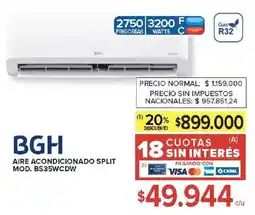 Carrefour BGH aire acondicionado split oferta
