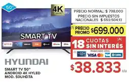 Carrefour Hyundai smart tv 50" oferta