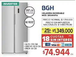 Carrefour BGH heladera inoxidable oferta