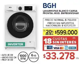 Carrefour BGH lavarropas blanco carga frontal oferta