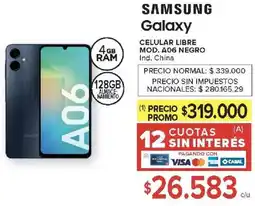 Carrefour Samsung galaxy A06 celular libre oferta