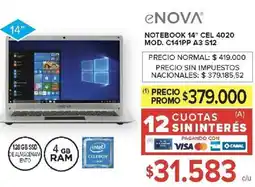 Carrefour Enova notebook 14" cel 4020 oferta