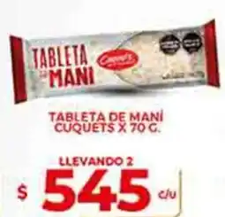Supermercados DIA Tableta de mani cuquets oferta