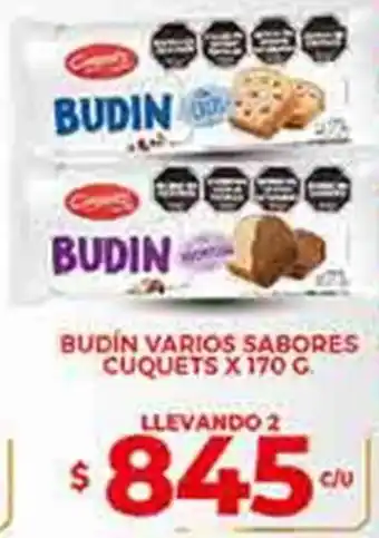 Budín varios sabores cuquets