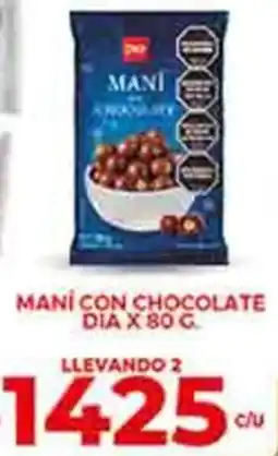 Supermercados DIA Dia maní con chocolate oferta