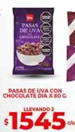 Supermercados DIA Dia pasas de uva con chocolate oferta