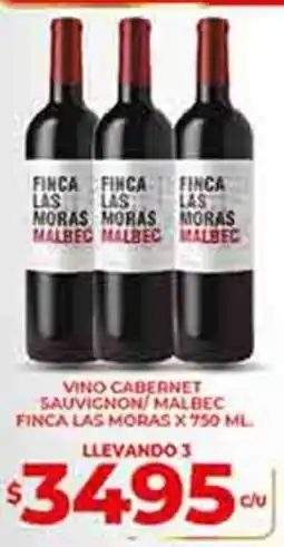 Supermercados DIA Finca las moras vino cabernet sauvignon/malbec oferta