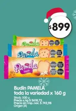 Supermercados Buenos Días Pamela budín toda la variedad oferta