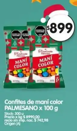 Supermercados Buenos Días Palmesano confites de maní color oferta