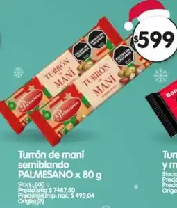 Supermercados Buenos Días Bonafide turrón cremona de maní y miel oferta