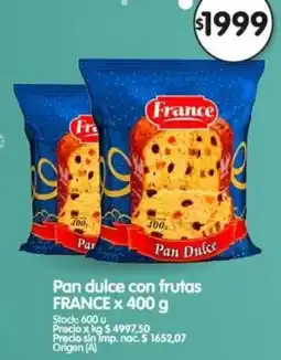 Supermercados Buenos Días france pan dulce con frutas oferta