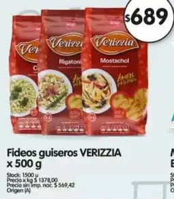 Supermercados Buenos Días Verizzia fideos guiseros oferta