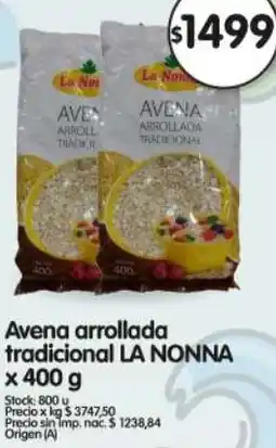 Supermercados Buenos Días La nonna avena arrollada tradicional oferta