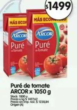 Supermercados Buenos Días Arcor puré de tomate oferta