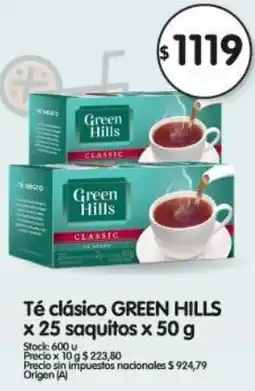 Supermercados Buenos Días Green hills té clásico oferta