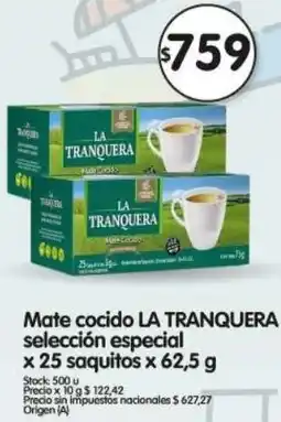 Supermercados Buenos Días La tranquera mate cocido selección especial oferta