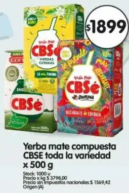 Supermercados Buenos Días CBSe yerba mate compuesta toda la variedad oferta