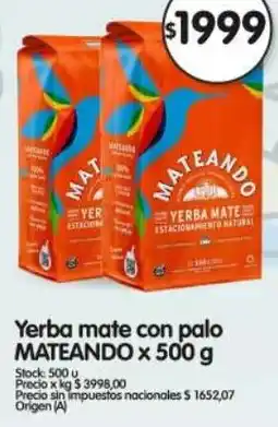 Supermercados Buenos Días Mateando yerba mate con palo oferta
