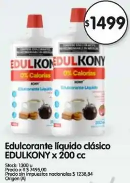 Supermercados Buenos Días Edulkony edulcorante líquido clásico oferta