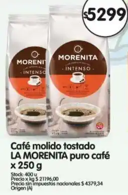 Supermercados Buenos Días La morenita café molido tostado puro café oferta
