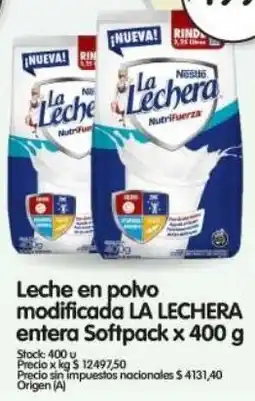 Supermercados Buenos Días La lechera leche en polvo modificada entera softpack oferta