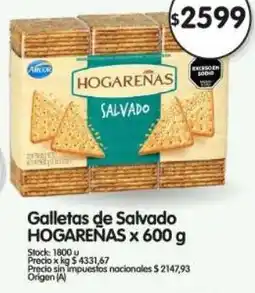Supermercados Buenos Días Hogareñas galletas de salvado oferta