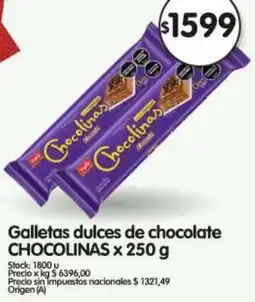 Supermercados Buenos Días Chocolinas galletas dulces de chocolate oferta
