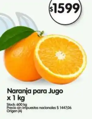 Supermercados Buenos Días Naranja para jugo oferta