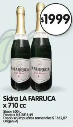 Supermercados Buenos Días La farruca sidra oferta
